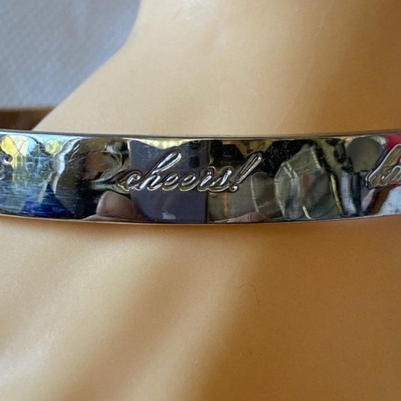 kate spade "Happily Ever After" Silver Plated Bangle Bracelet - Picture 5 of 13